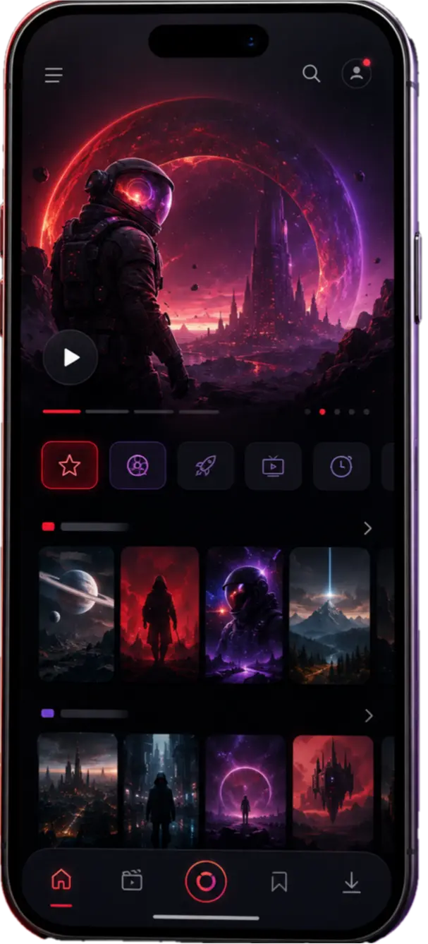 NetMirror APK interface displayed on an Android phone